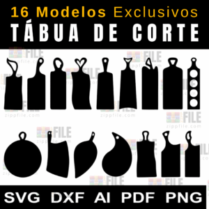 16 Modelos Tábua de Corte Premium | Arquivos Originais Cod: 3355