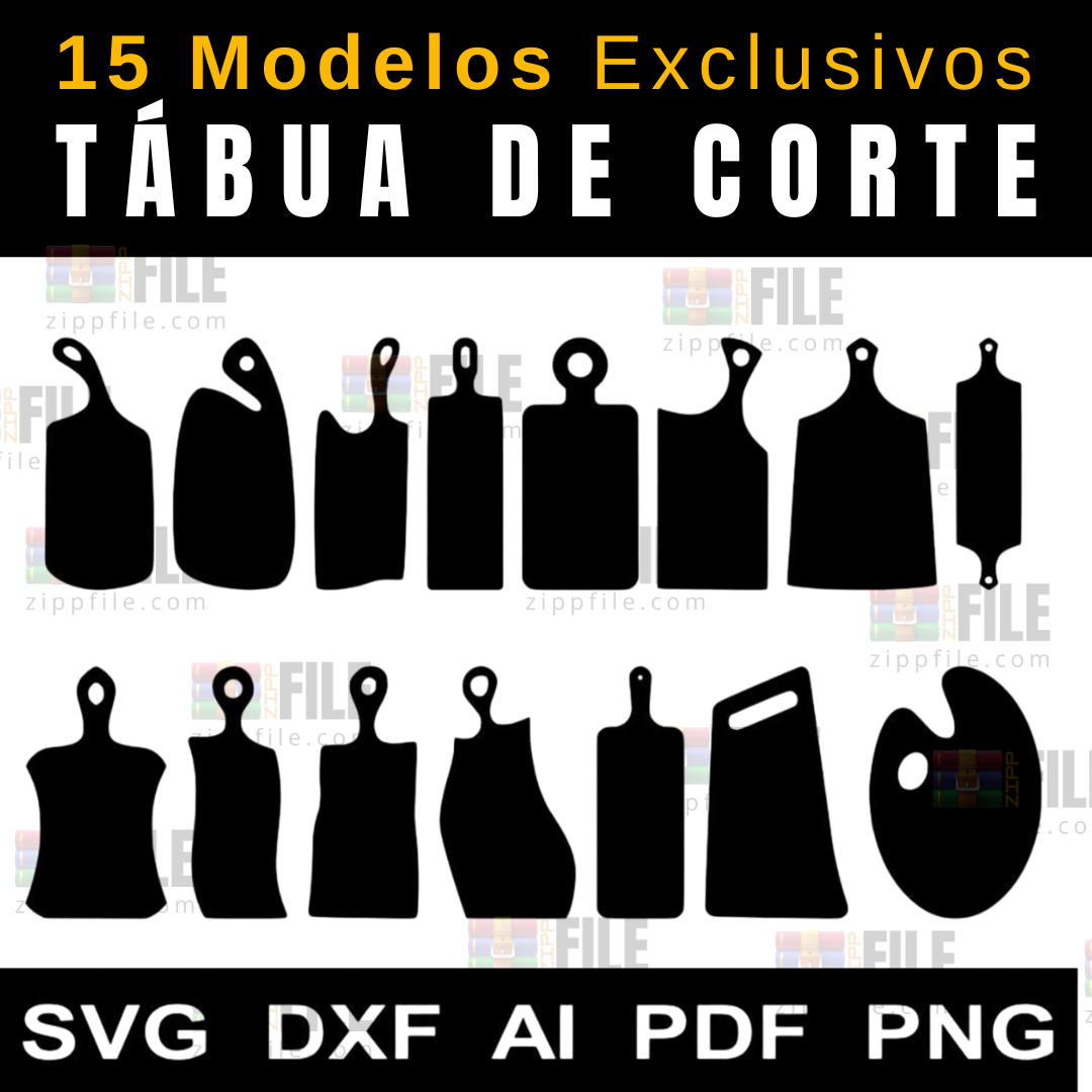 15 Modelos Tábua de Corte Premium | Arquivos Originais Cod: 1736